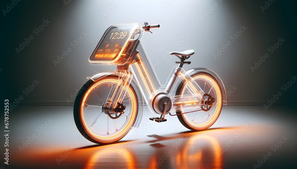 Fototapeta premium Futuristic electric bicycle