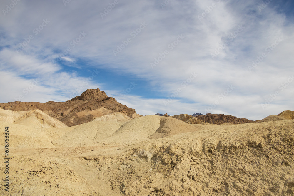 Rock formations at 20 Mule Team Canyon at Death Valley National Park, California