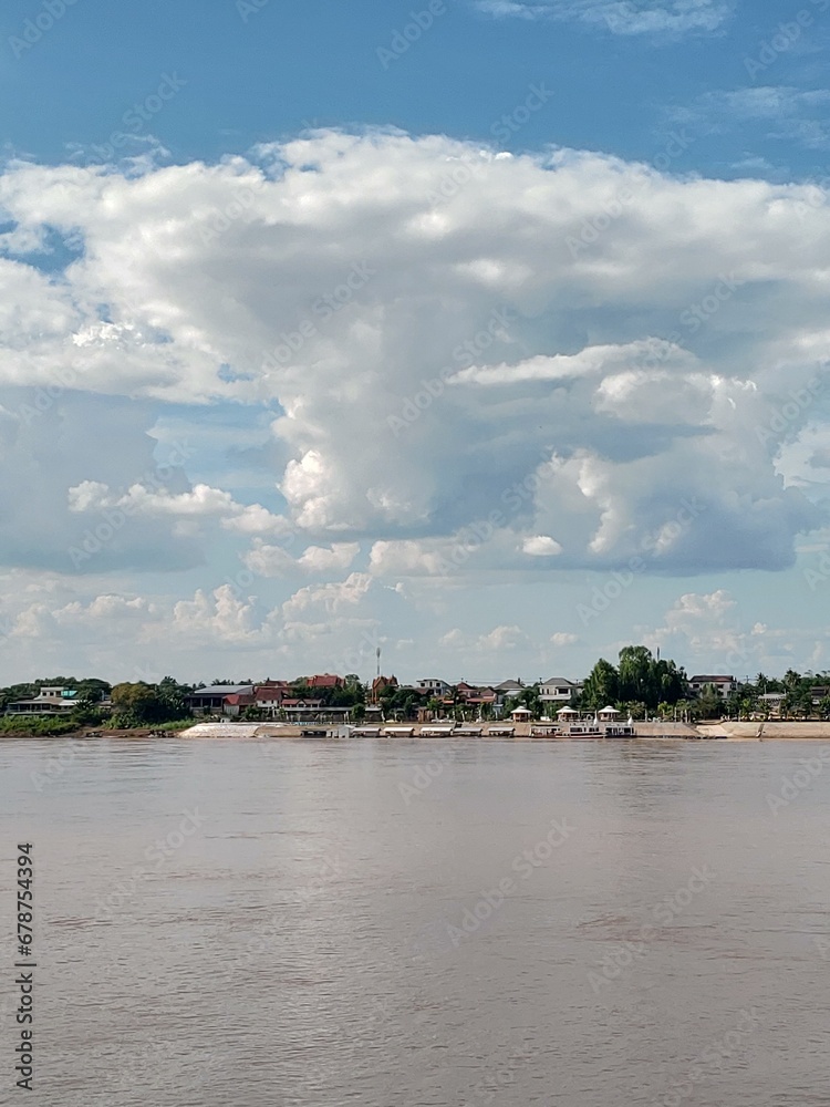 Fototapeta premium clouds over the river