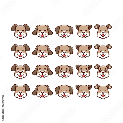 Fototapeta Naklejka Na Ścianę i Meble -  Petshop Cute Dog Logo Icon Vector Design Template