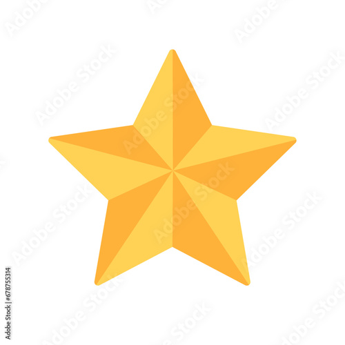 star Figure New Year Christmas Thanksgiving Triangle Icon Element Item Yellow Color Logo Design Attributes Success Illustration Shape Top Christmas Tree Gold Isolated Symbol Bet Interface Sign Concept