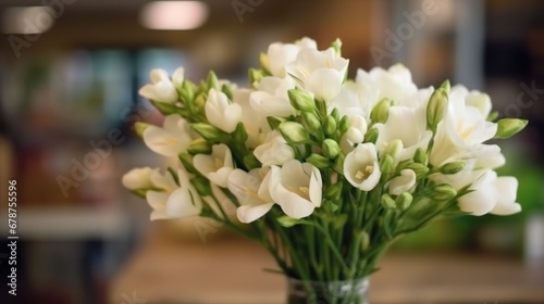 Beautiful Freesia Flowers. Spring Flowers. Freesia. Springtime Concept. Mothers Day Concept with a Copy Space. Valentine's Day. © John Martin