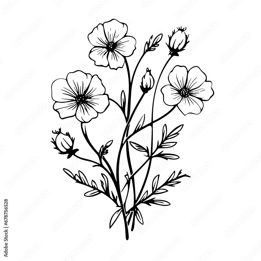 line drawing, line art png, line art prints, spring clipart, line art ...