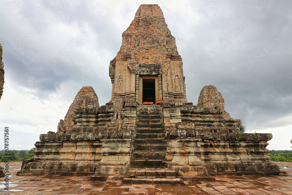 Pre Rup - 10th century classical Khmer pyramid temple complex built by Rajendravarman in red sandstone at Siem Reap, Cambodia, Asia