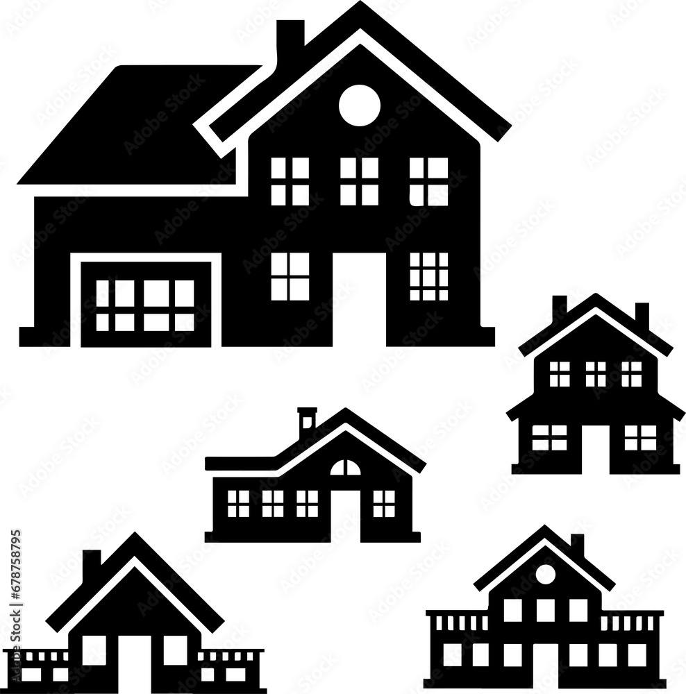 house icon set,house, home, icon, building, vector, estate, set, symbol, architecture, illustration, roof, real, design, window, construction, property, 