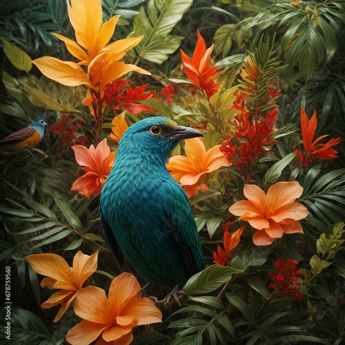 peacock in the garden