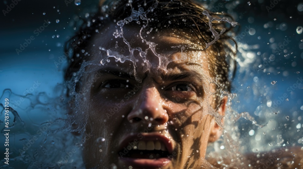 swimmer emerging from the water generative ai swimmer emerging from the water generative ai