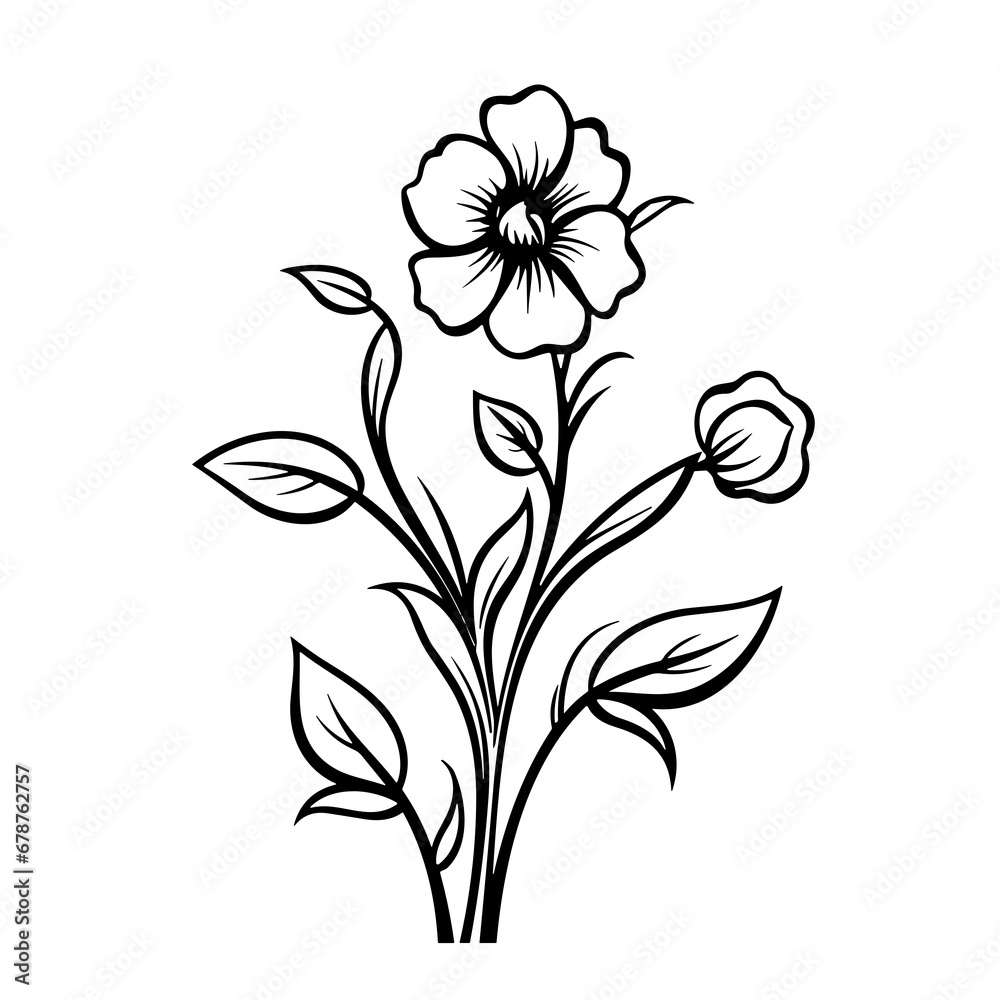 line drawing, line art png, line art prints, spring clipart, line art rose, rose clipart, floral svg, flower png, wildflower svg, flower clipart, bouquet svg, tattoo svg, line art, svg files, svg file