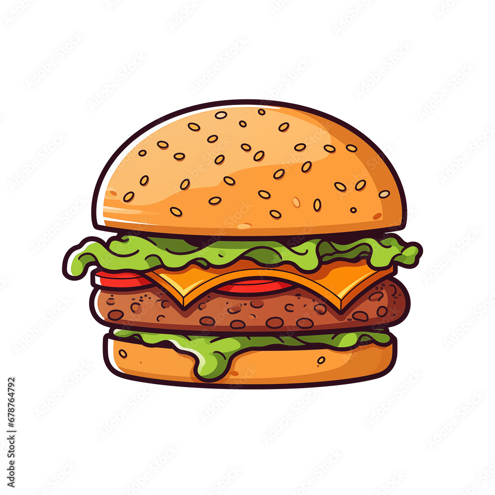 hamburger isolated on white background hamburger isolated on white background