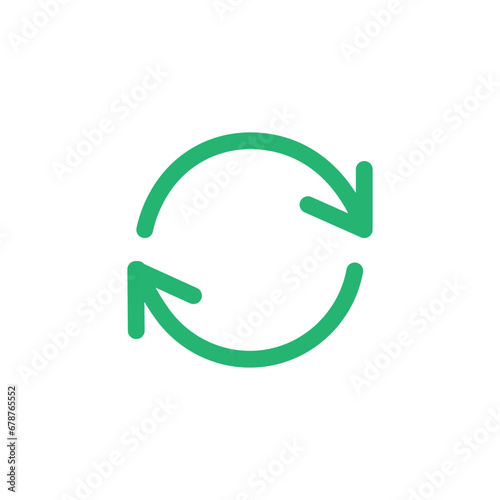 Exchange trade icon, return or swap, swap cycle, thin line web symbol on white background - editable stroke vector illustration
