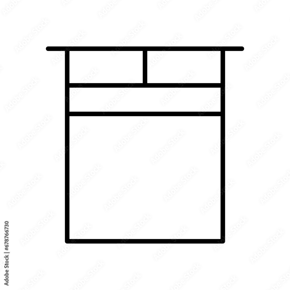 double bed line icon double bed line icon