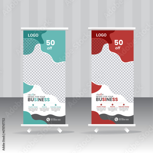 Business roll-up banner design