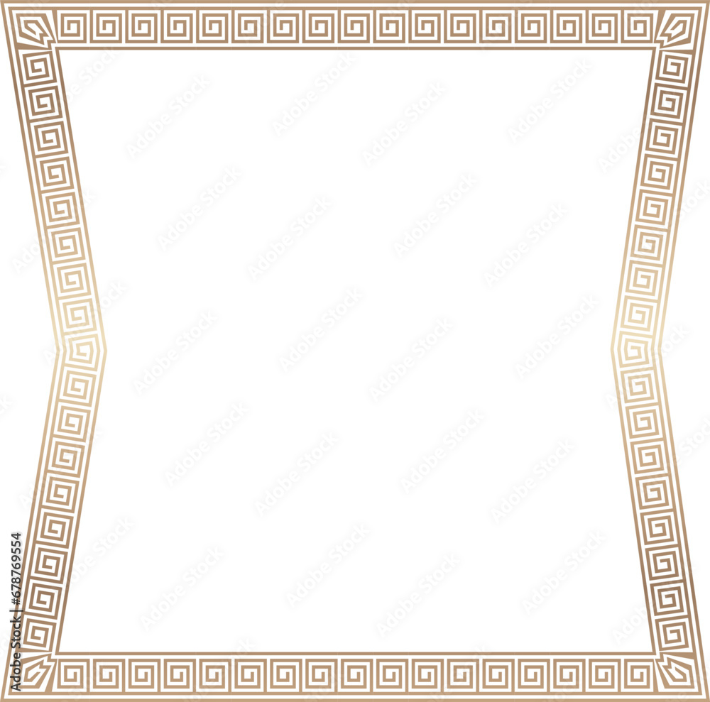 Square shape vintage frames meander frame Greek key pattern Greek ...