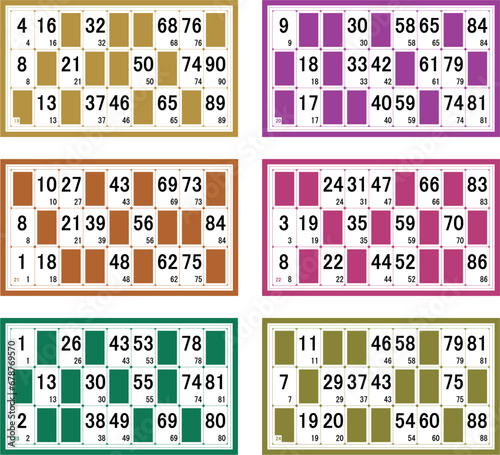 Série de cartons de loto	