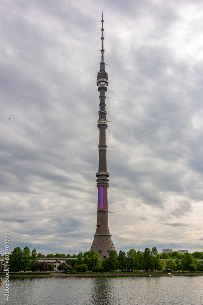Obraz premium Ostankino Television tower in Moscow, Russia