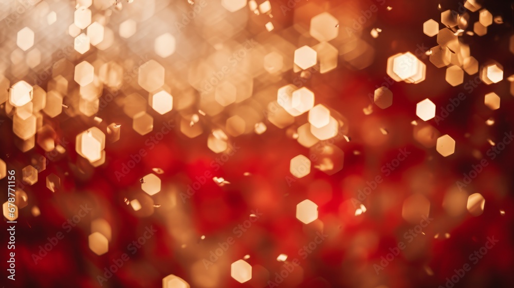 Abstract red background with gold blurred dots for design. Stylish perfect golden bokeh. Background for Christmas, Valentine's day Abstract red background with gold blurred dots for design. Stylish perfect golden bokeh. Background for Christmas, Valentine's day