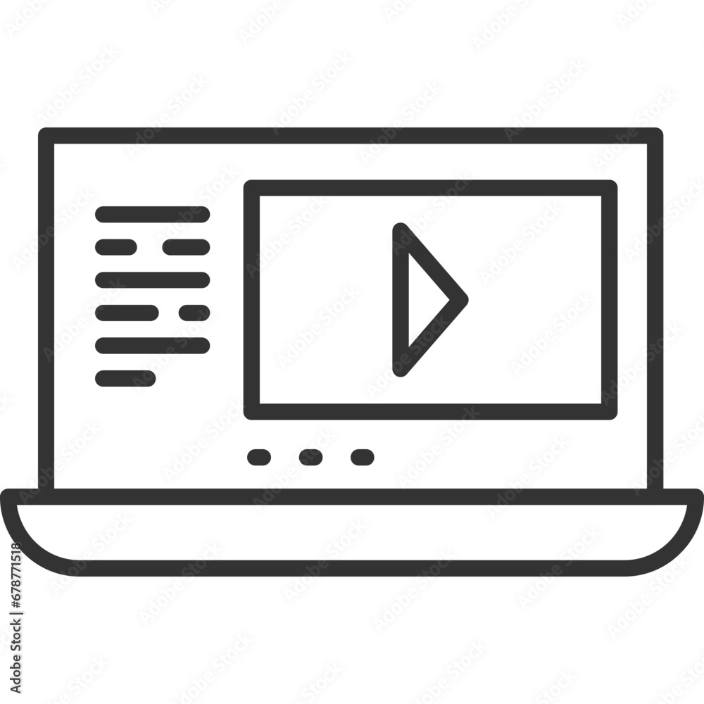 Audio Video Line Icon Audio Video Line Icon