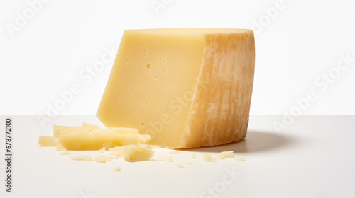 Parmesan Cheese on Isolated White Background
