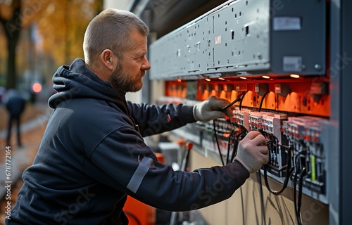 An installer of video security cameras on walls is a technician. .