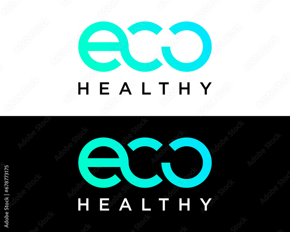 Obraz premium Eco nature fresh health logo design.