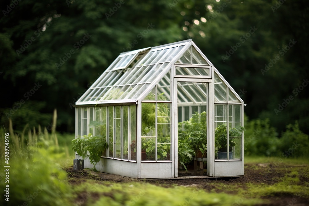 Fototapeta premium Greenhouse Haven: Botanical Elegance Captured