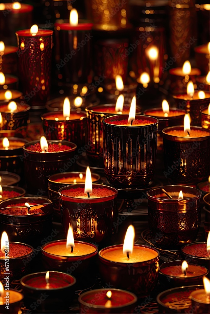 Cinnamon-scented candles with a warm glow Cinnamon-scented candles with a warm glow