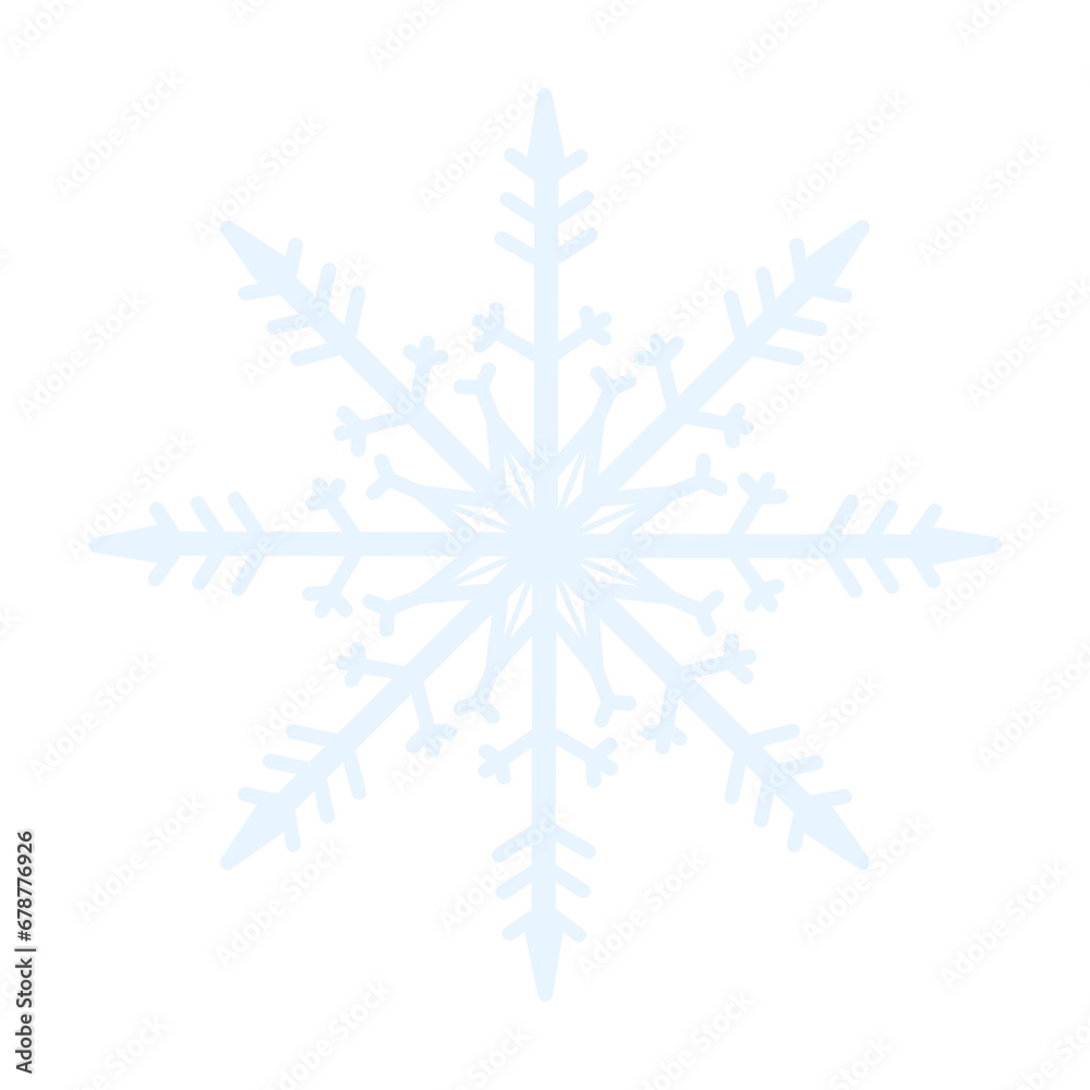 Snowflake doodle with beautiful shape blue color beautiful line illustration that that inspired snowflake  that can be use for social media, sticker, decoration, wallpaper, e.t.c.	
