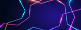 Abstract futuristic background with glowing neon light effect. Vector illustration.