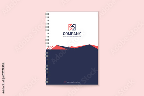 Unique professional colorful  business notebook cover template photo