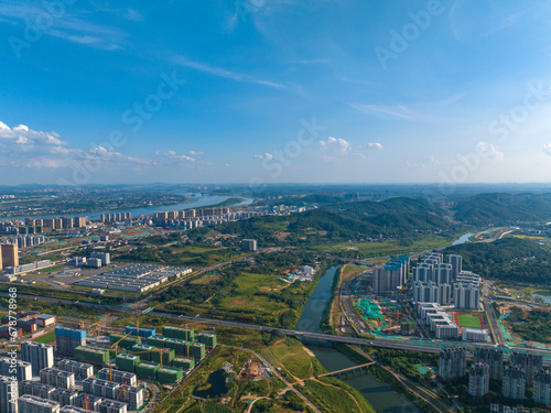 Urban Scenery Aerial Photography of Changsha City, Hunan Province, China © 坤 周