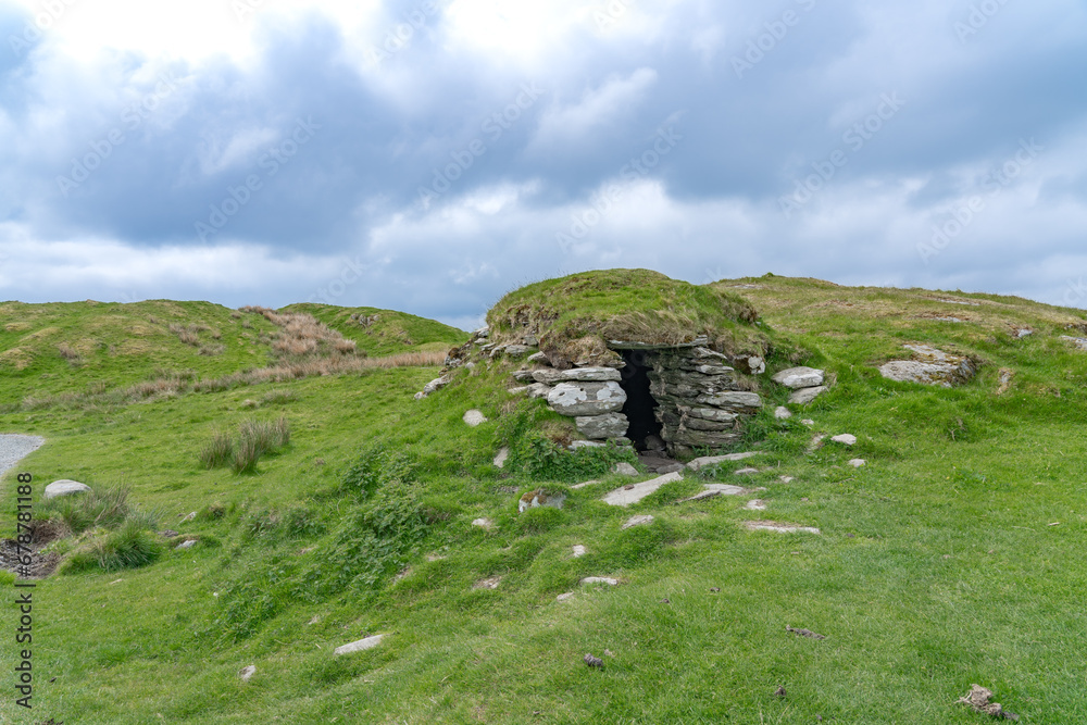 Cave in a pasture to protect grazing animals