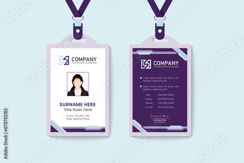 Unique professional colorful id card design for Corporate company