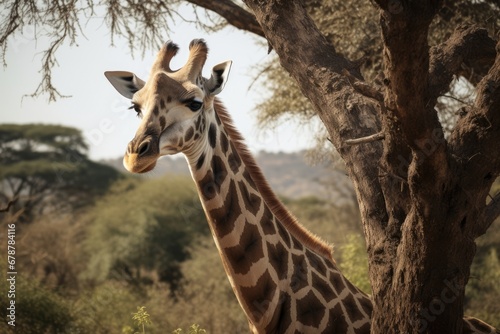 Giraffe tall mammal nature safari wild wildlife animals neck africa