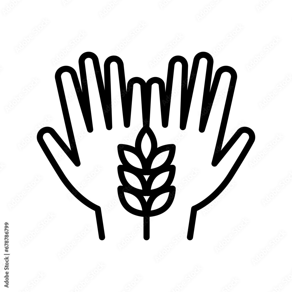 Obraz premium Agriculture investment icon line symbol. Isolated vector illustration of icon sign concept for your web site mobile app logo UI design.