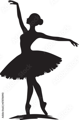 Ballerinas Silhouette On A White Background Vector SVG