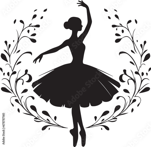 Ballerinas Silhouette On A White Background Vector SVG