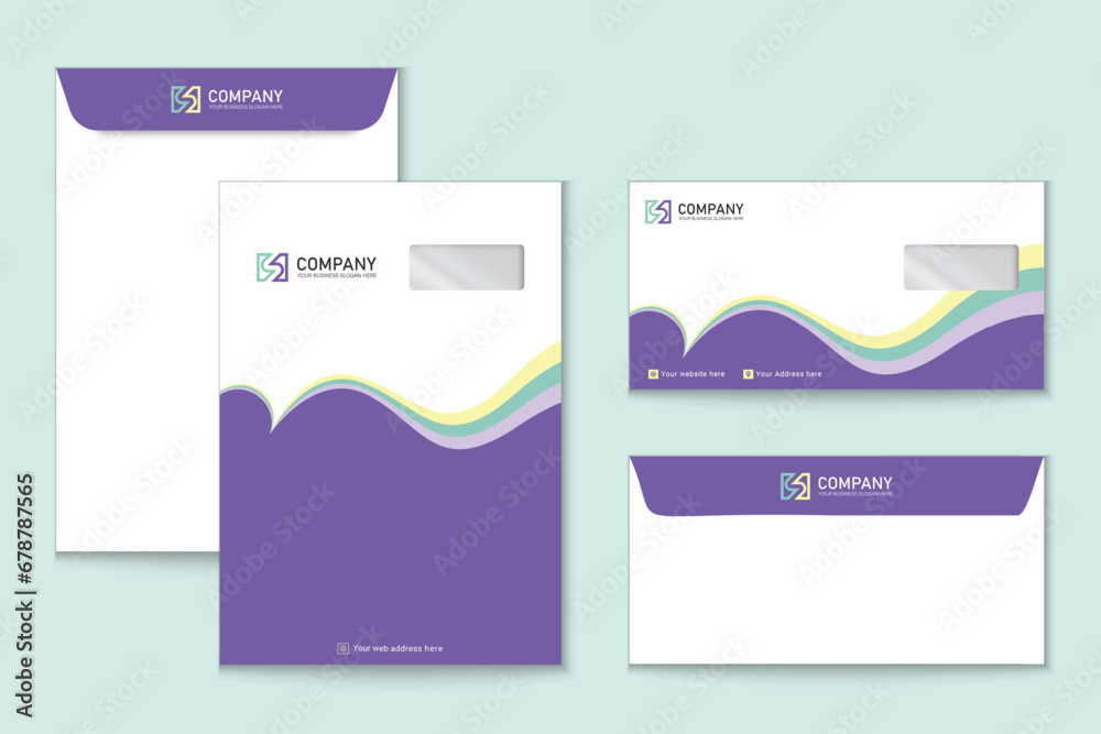 Unique professional colorful C4 and DL envelope design for Corporate company