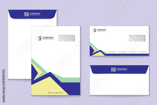 Unique professional colorful C4 and DL envelope design for Corporate company