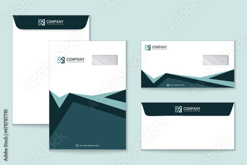 Unique professional colorful C4 and DL envelope design for Corporate company photo