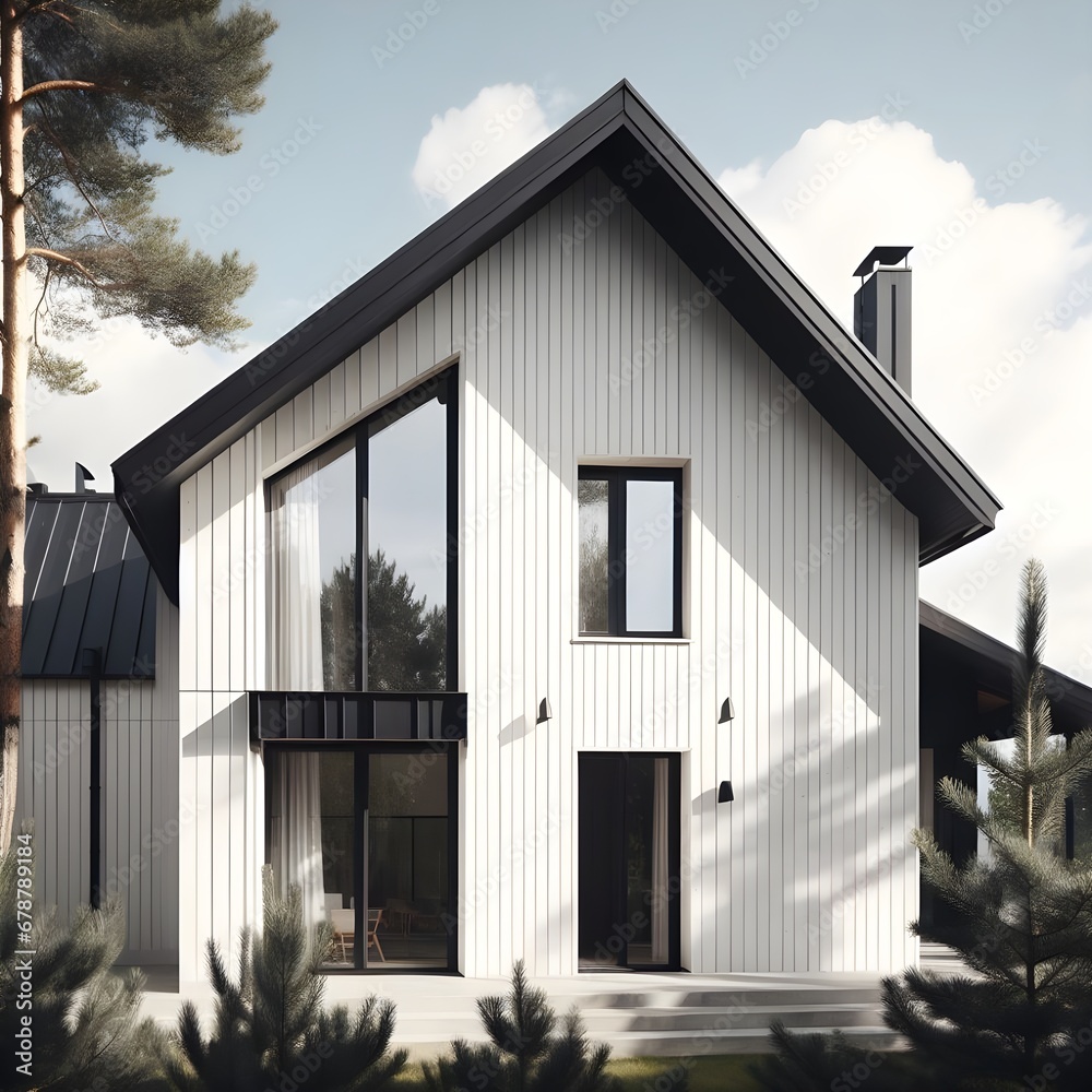 A Scandinavian-style home with a minimalist design