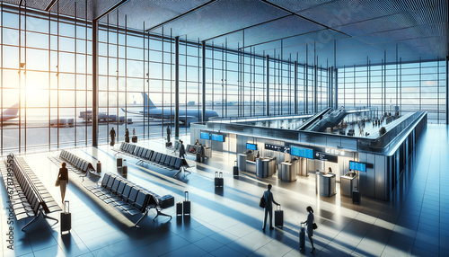 Modern Gateway: Sleek Airport Terminal