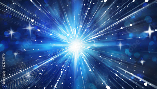 abstract blue background explosion star