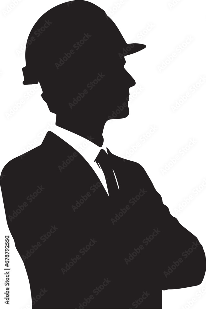 Engineer Silhouette Vector On White Background SVG Engineer Silhouette Vector On White Background SVG