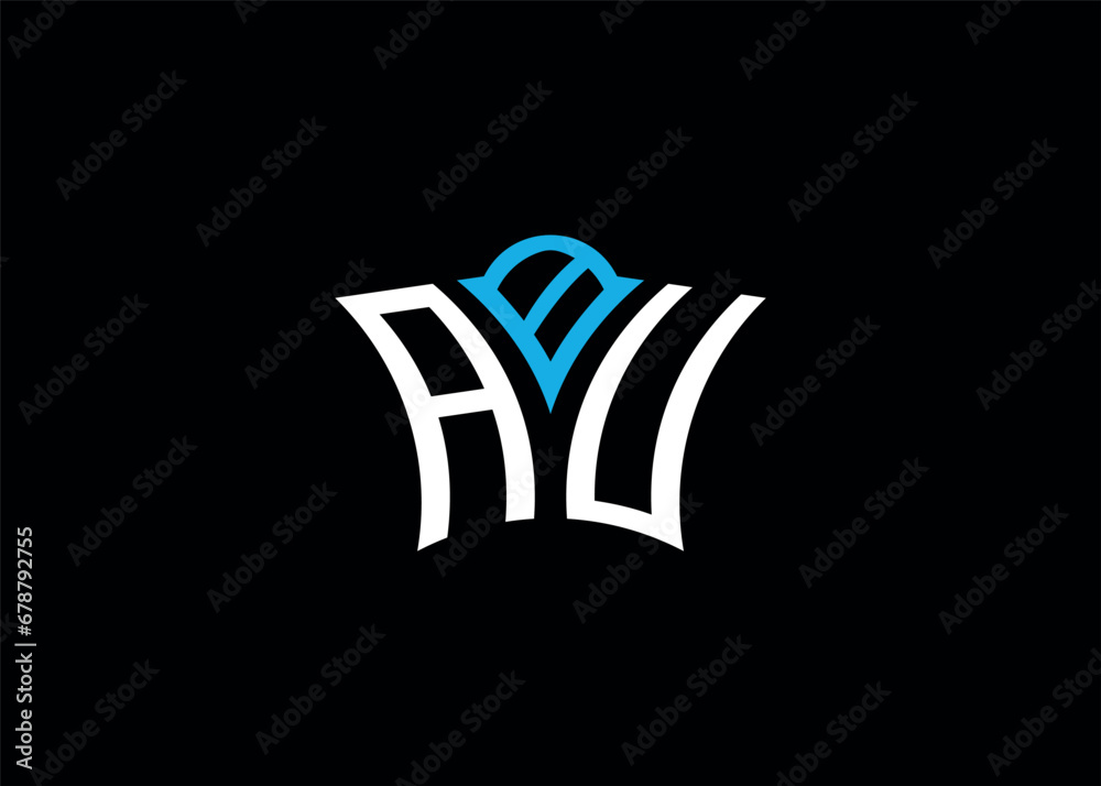 ABU initial monogram letter business and simple modern logo