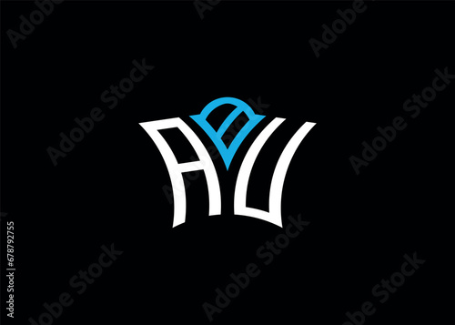 ABU initial monogram letter business and simple modern logo