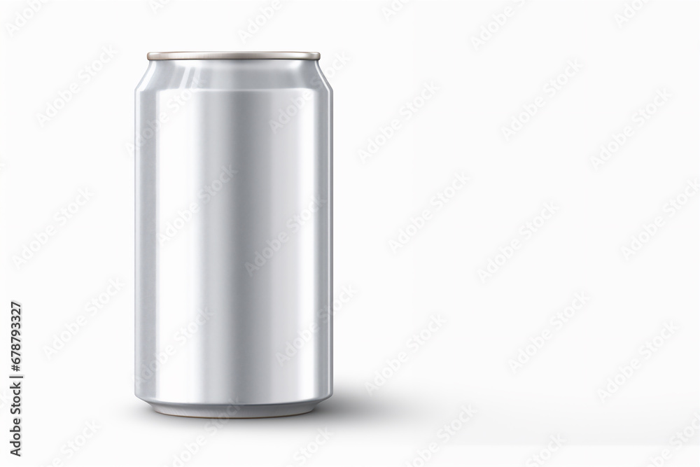 Aluminum soda can mockup. Metal can, front view. Aluminum soda can mockup. Metal can, front view.