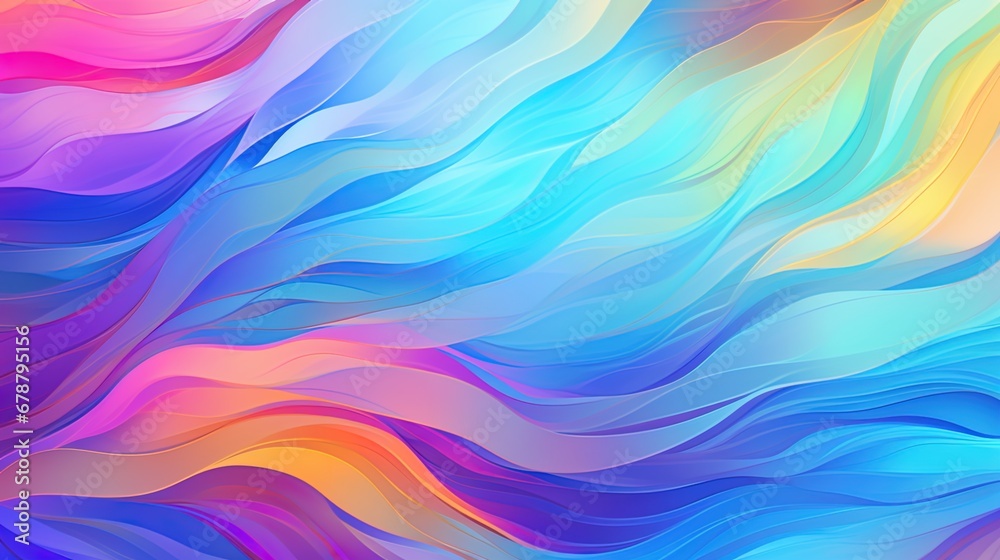 Background Transforms with Iridescent Colors, Refractive Effects, Generating a Bright, Colorful A