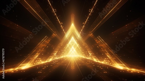 Symmetrical Energy Effect Arises in Background with Laser Rays Forming Patterns, Geometric Struct photo