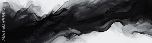 Super Ultrawide Ink Brush Strokes Texture Abstract Background Wallpaper photo