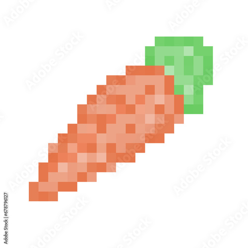 pixel art carrot illustration